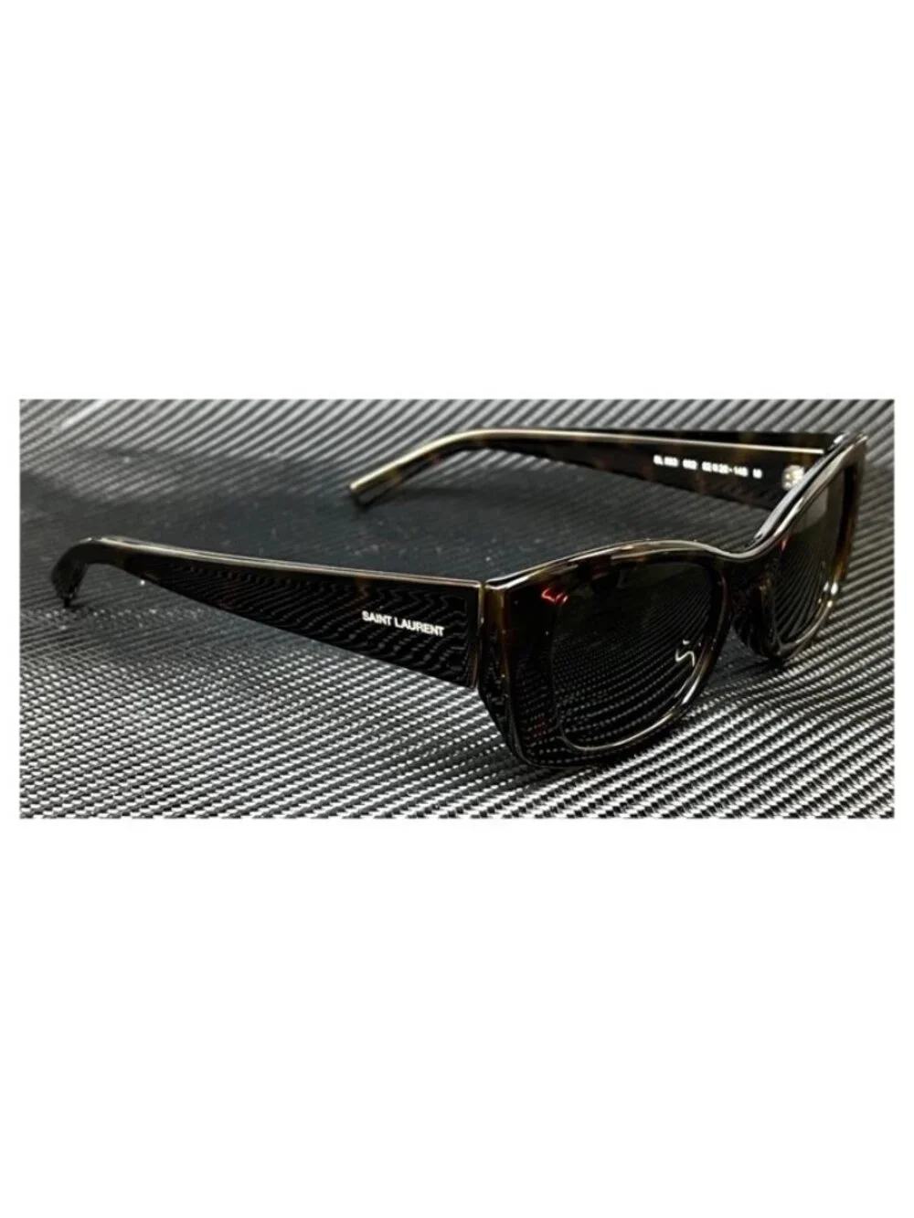 New Saint Laurent Women Brown Havana Sunglasses 52-20-145
